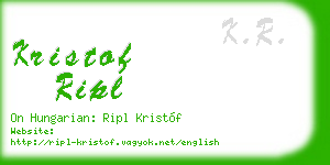 kristof ripl business card